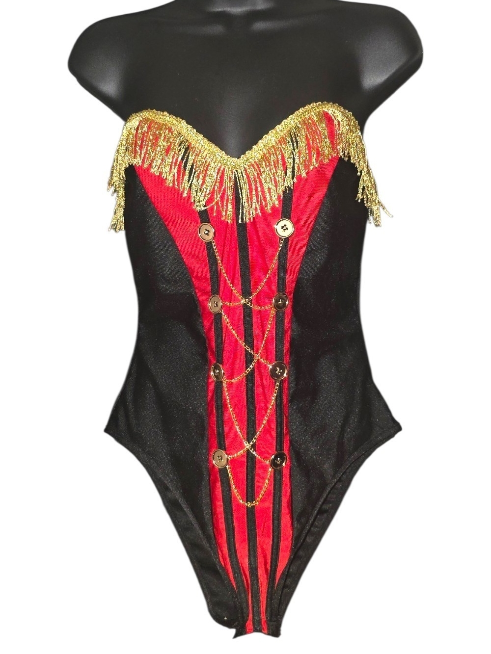 Circus Ringmaster Fringe Costume Bodysuit - NWOT Size M